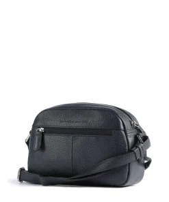 Pure Umhängetasche genarbtes Rindsleder dunkelblau