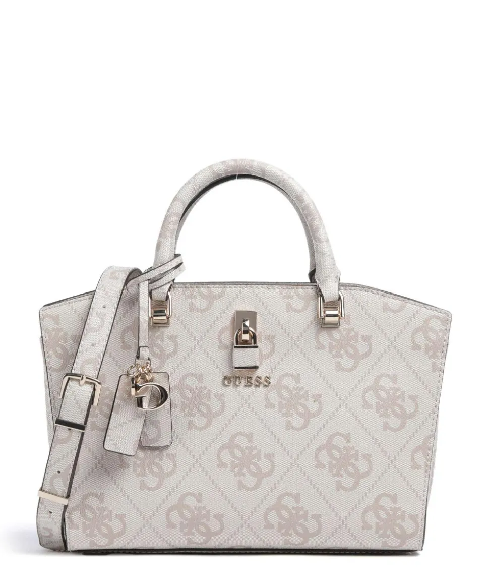 Queensland Big 4G Logo Handtasche Lederimitat elfenbein