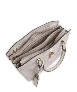 Queensland Big 4G Logo Handtasche Lederimitat elfenbein