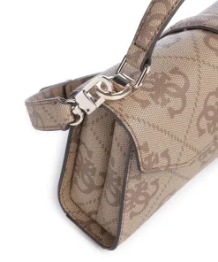 Queensland Big 4G Logo Handtasche Lederimitat hellbraun