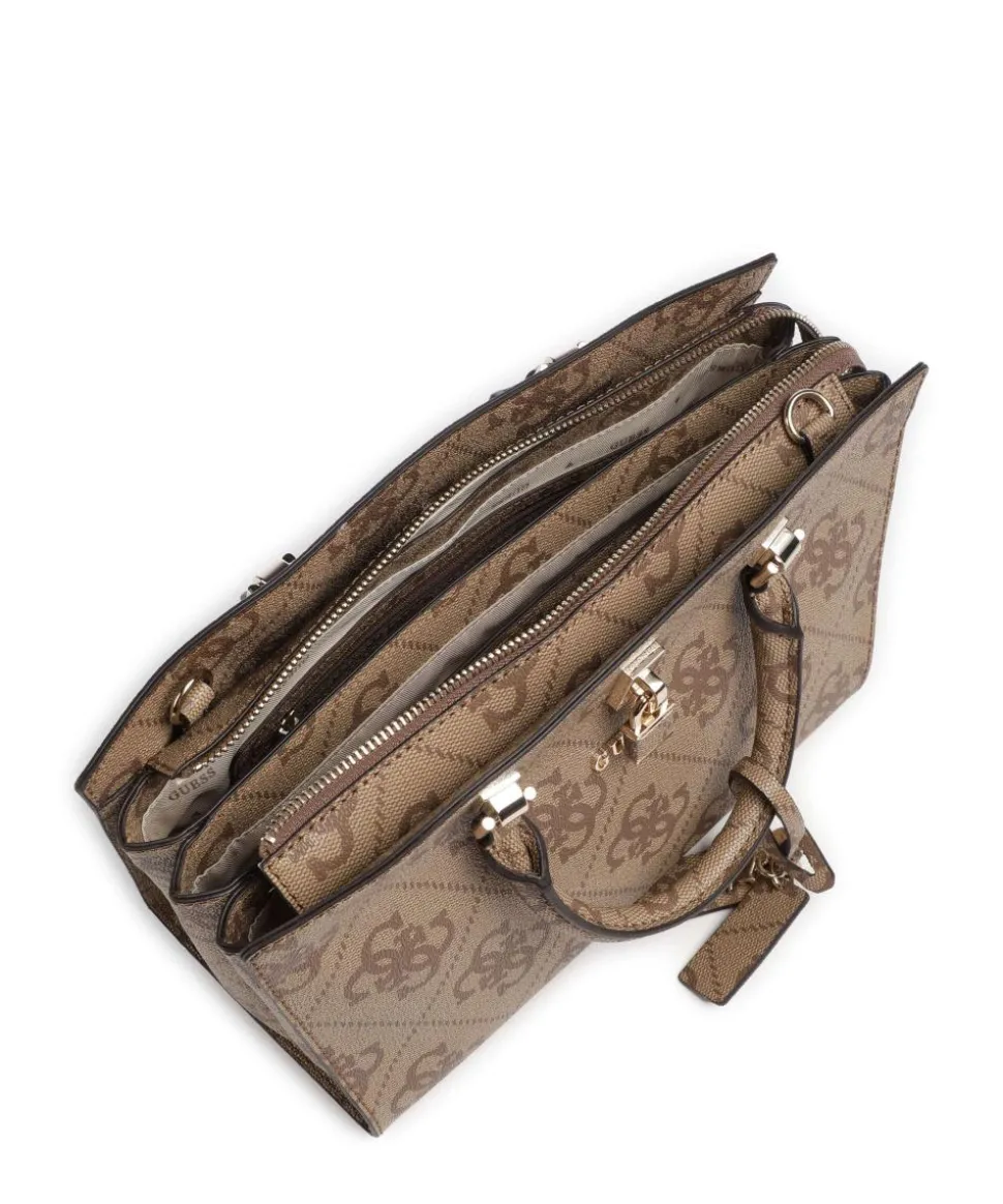 Queensland Big 4G Logo Handtasche Lederimitat hellbraun