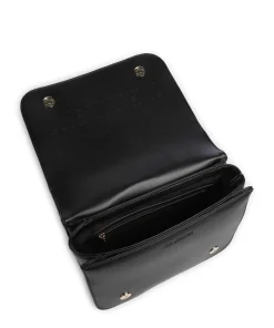 Quilted Laminated Schultertasche Lederimitat schwarz