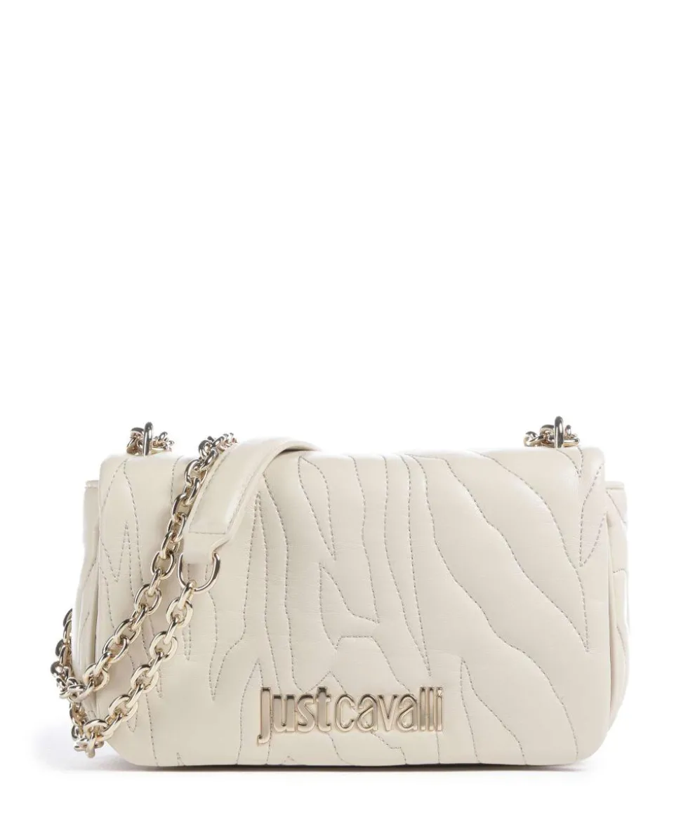 Quilted Zebra Schultertasche Lederimitat creme