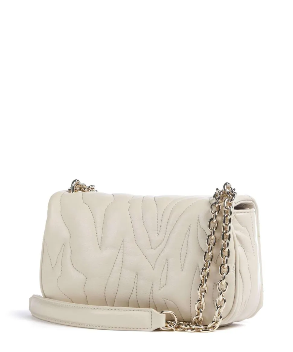 Quilted Zebra Schultertasche Lederimitat creme