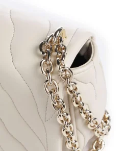 Quilted Zebra Schultertasche Lederimitat creme