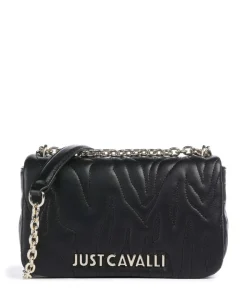 Quilted Zebra Schultertasche Lederimitat schwarz