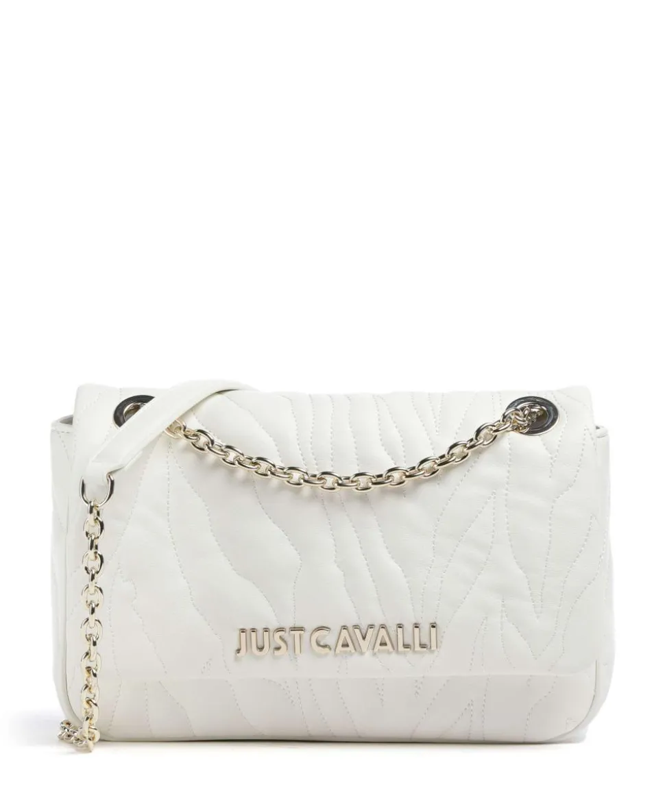 Quilted Zebra Schultertasche Lederimitat weiß