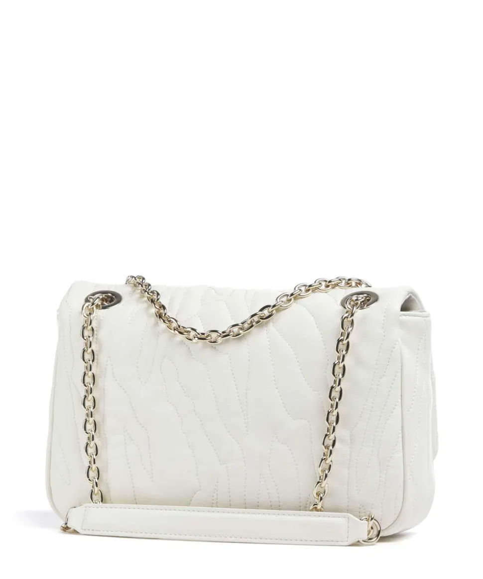 Quilted Zebra Schultertasche Lederimitat weiß