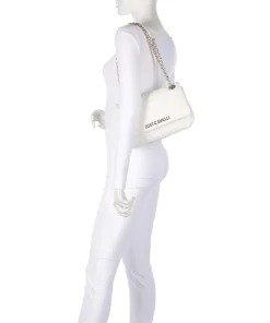 Quilted Zebra Schultertasche Lederimitat weiß