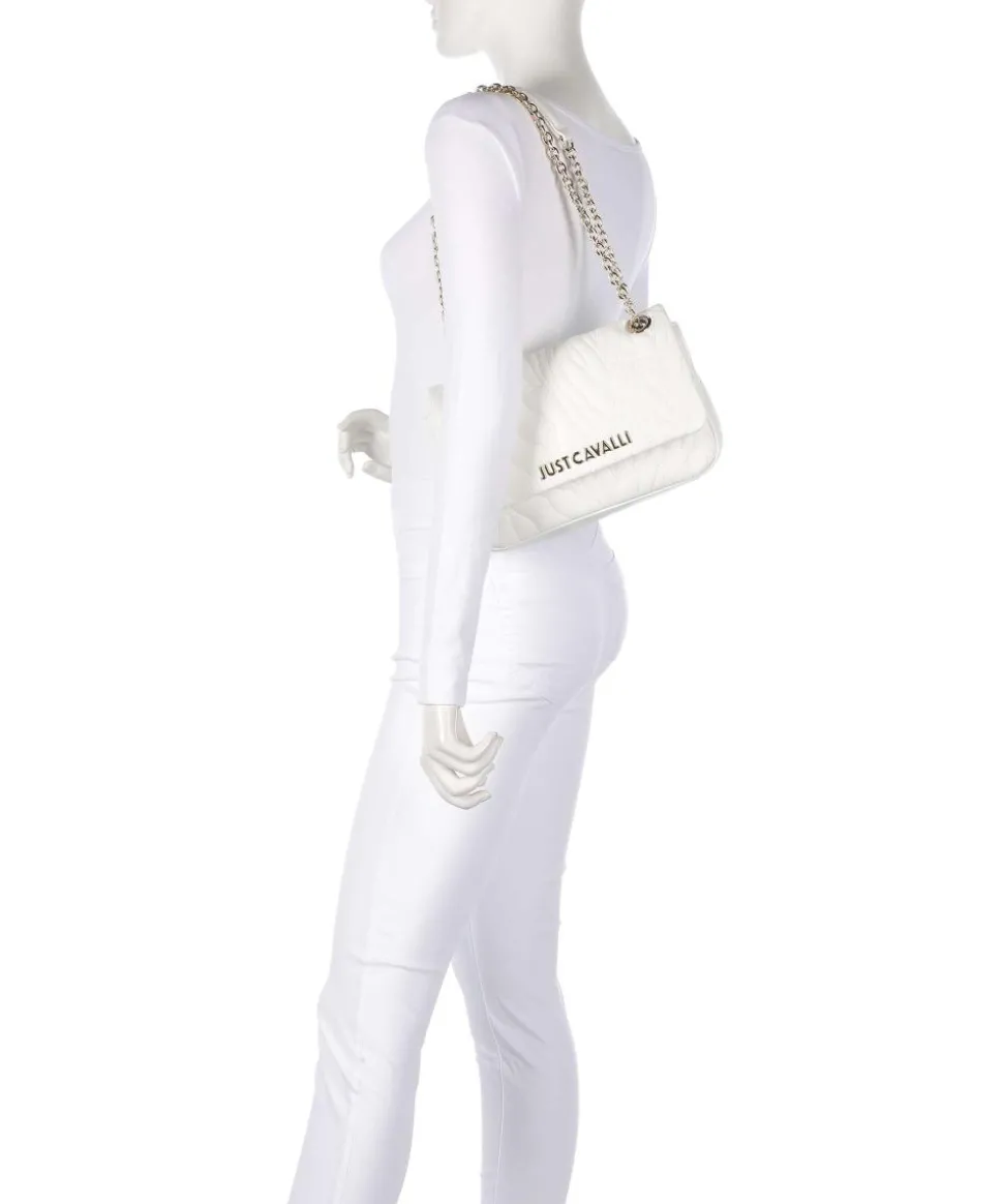 Quilted Zebra Schultertasche Lederimitat weiß