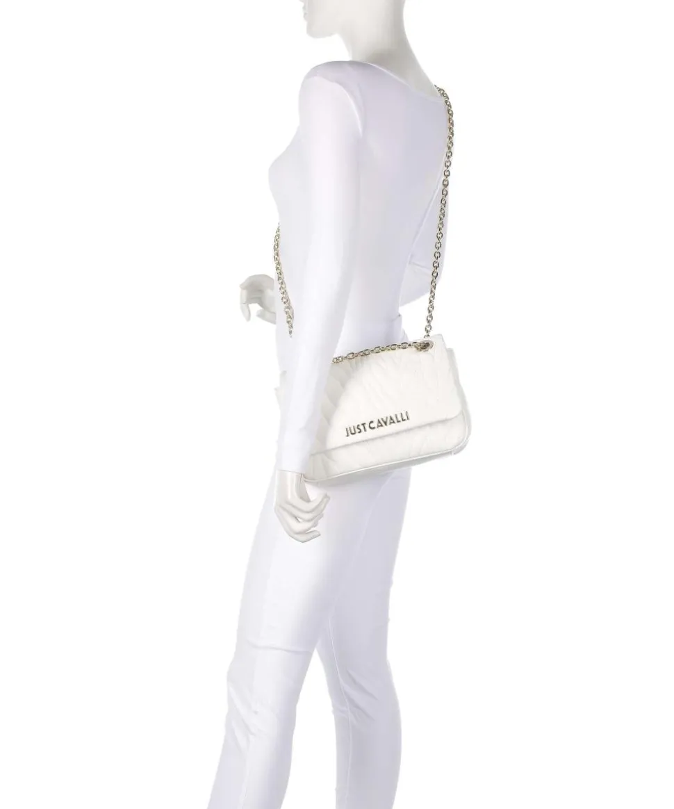 Quilted Zebra Schultertasche Lederimitat weiß