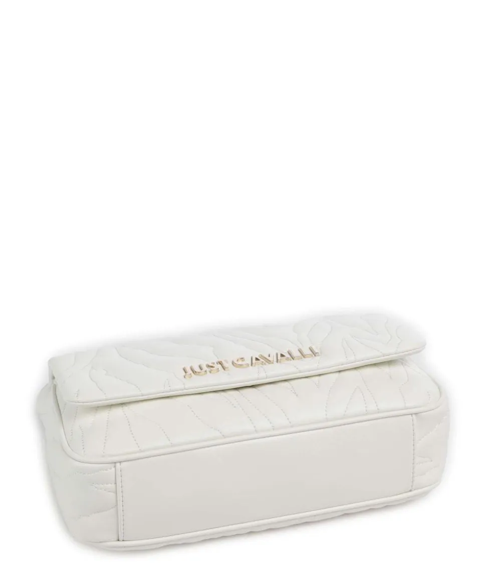 Quilted Zebra Schultertasche Lederimitat weiß