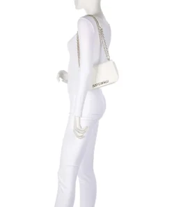 Quilted Zebra Schultertasche Lederimitat weiß