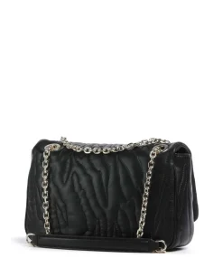 Quilted Zebra Schultertasche Lederimitat schwarz