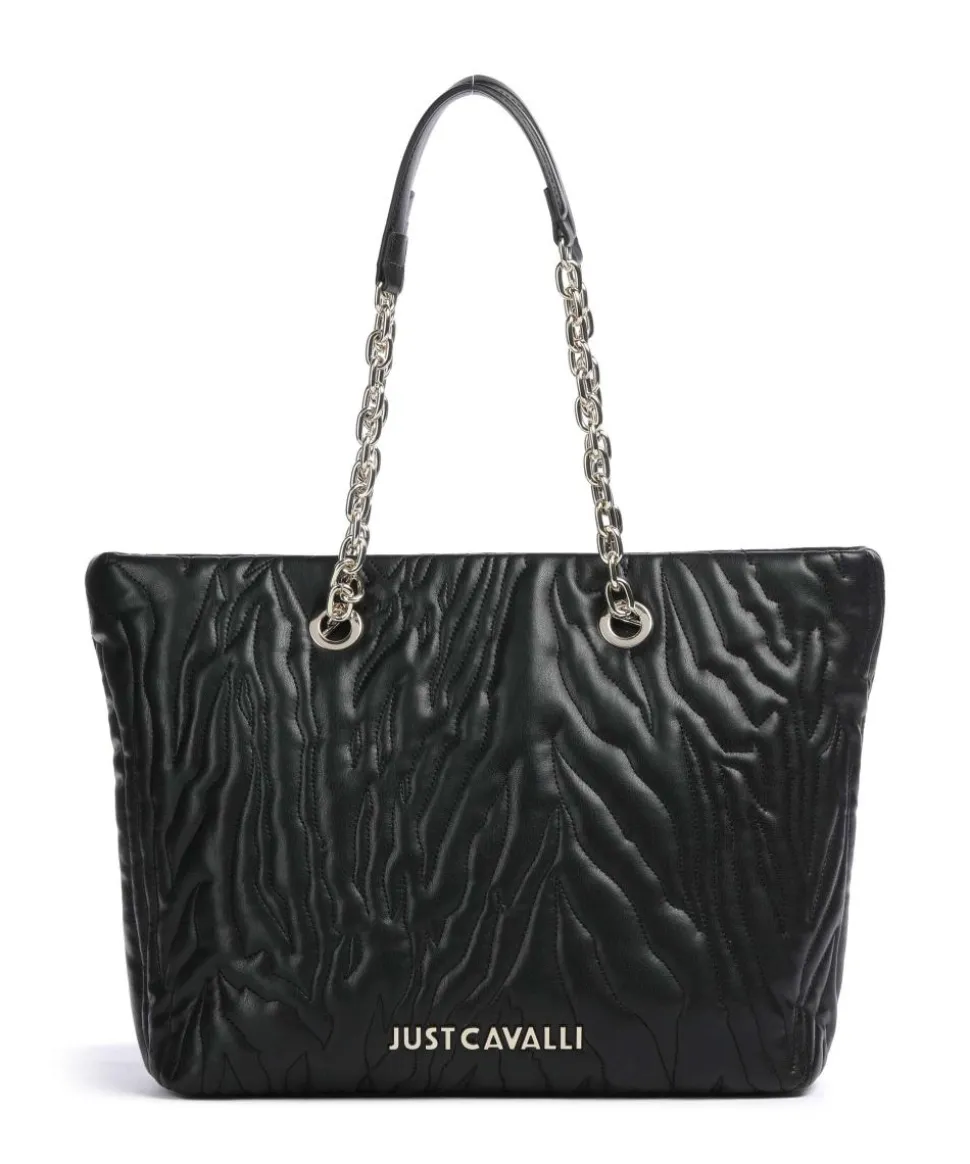 Quilted Zebra Shopper Lederimitat schwarz