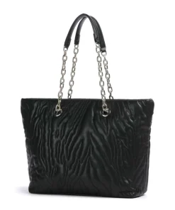 Quilted Zebra Shopper Lederimitat schwarz