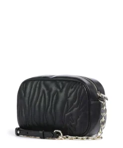 Quilted Zebra Umhängetasche Lederimitat schwarz