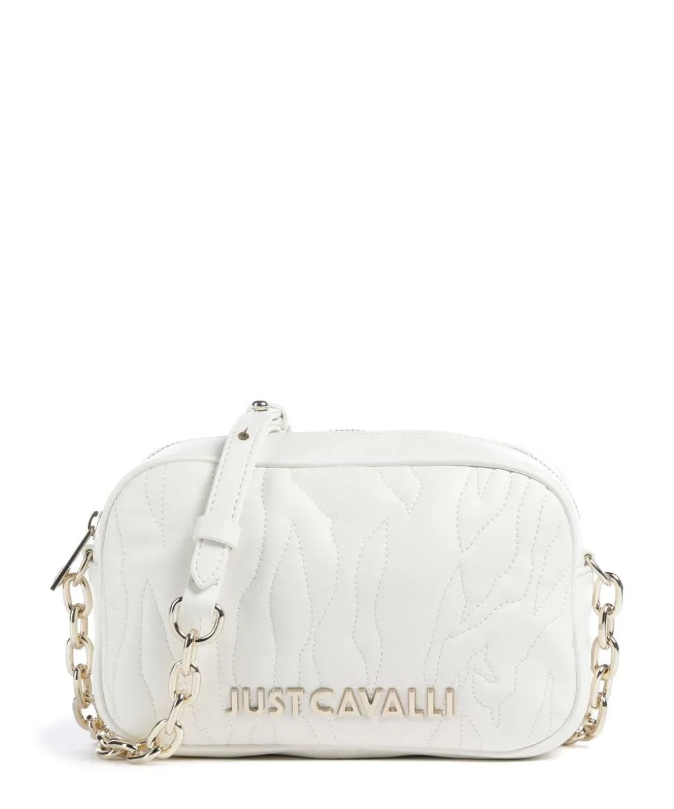 Quilted Zebra Umhängetasche Lederimitat weiß