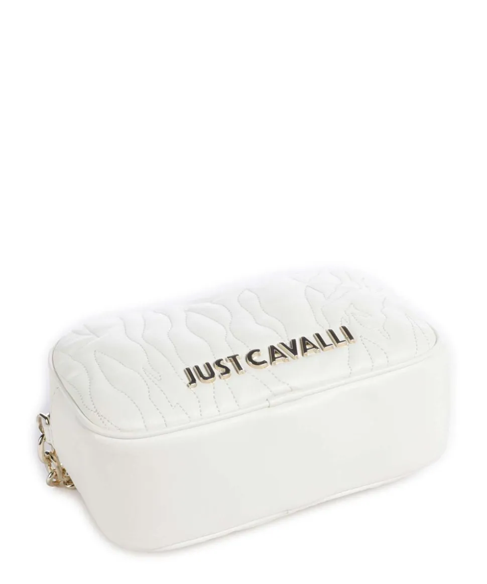 Quilted Zebra Umhängetasche Lederimitat weiß