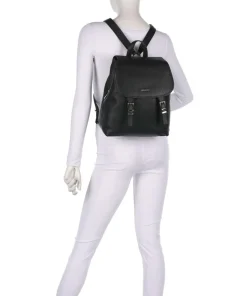 Quinn Medium Rucksack genarbtes Rindsleder schwarz