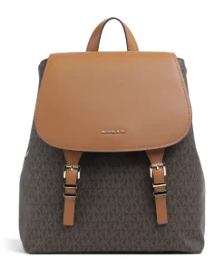 Quinn Medium Rucksack Lederimitat dunkelbraun