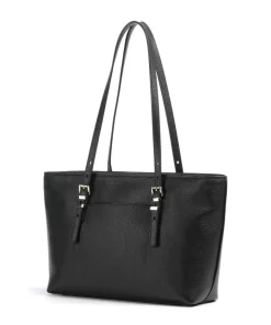 Quinn Medium Shopper fein genarbtes Rindsleder schwarz