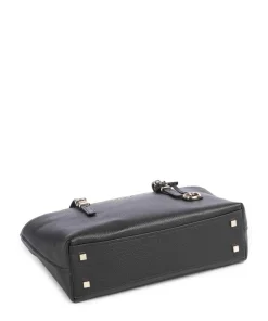 Quinn Medium Shopper fein genarbtes Rindsleder schwarz