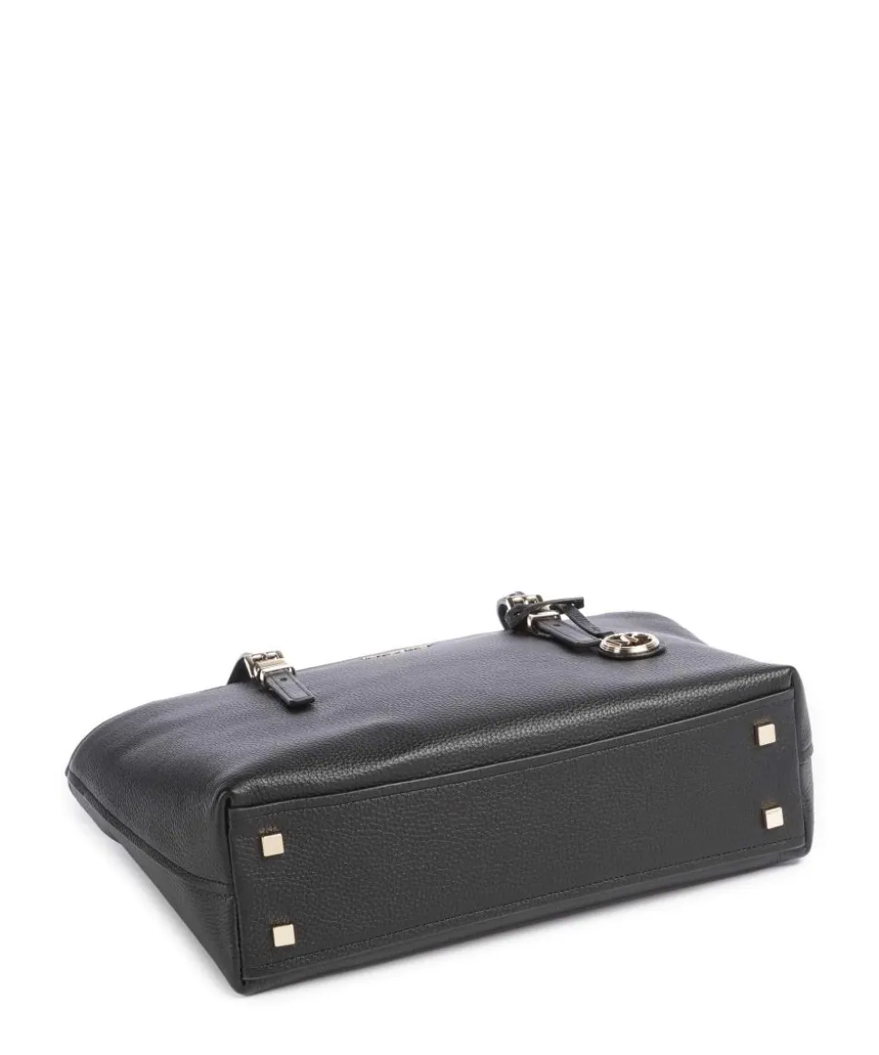 Quinn Medium Shopper fein genarbtes Rindsleder schwarz