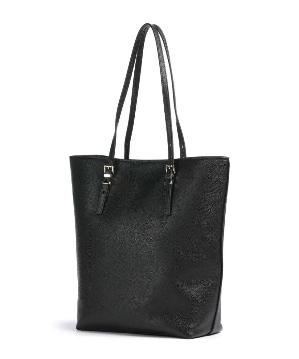 Quinn Shopper genarbtes Rindsleder schwarz