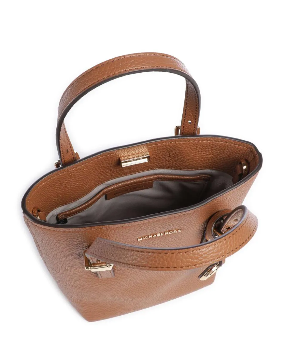 Quinn Umhängetasche genarbtes Rindsleder braun