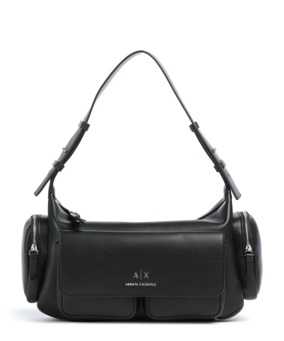 Rachel M Schultertasche Lederimitat schwarz