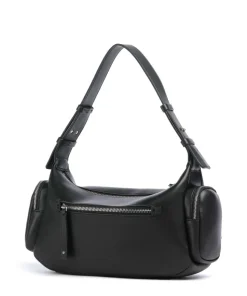 Rachel M Schultertasche Lederimitat schwarz