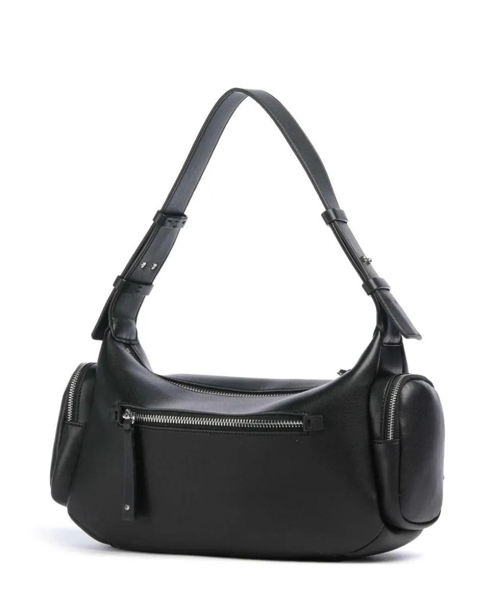 Rachel M Schultertasche Lederimitat schwarz