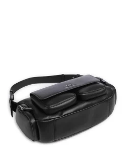 Rachel M Schultertasche Lederimitat schwarz