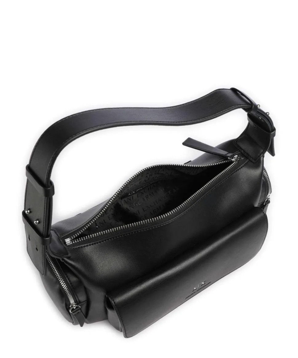 Rachel M Schultertasche Lederimitat schwarz