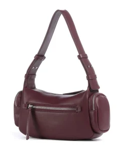 Rachel S Schultertasche Lederimitat wein