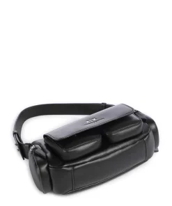 Rachel S Schultertasche Lederimitat schwarz