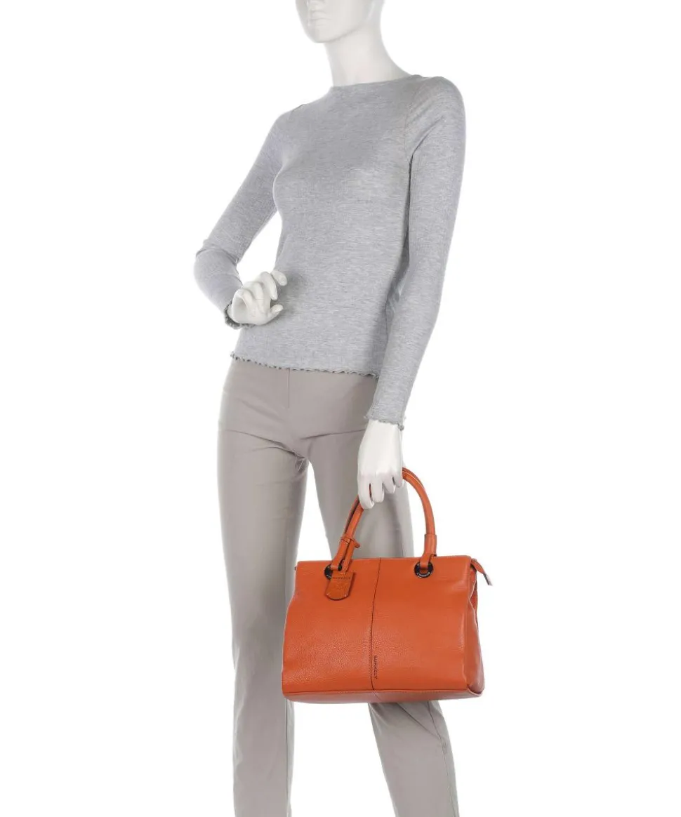 Radiant Raeven Handtasche genarbtes Rindsleder orange