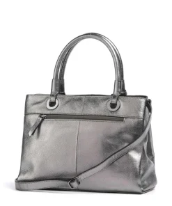 Radiant Raeven Handtasche genarbtes Rindsleder silber