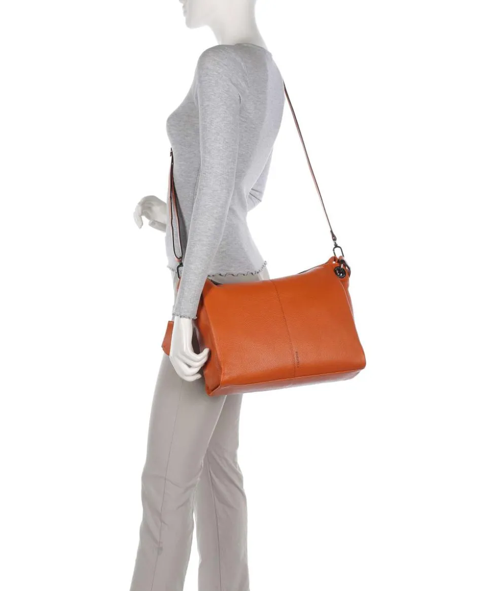 Radiant Raeven Schultertasche genarbtes Rindsleder orange