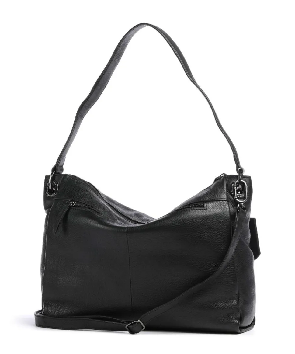 Radiant Raeven Schultertasche genarbtes Rindsleder schwarz