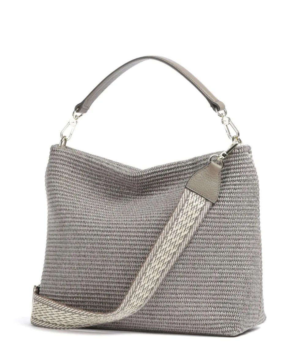 Raffia Kaia Beuteltasche Bast taupe