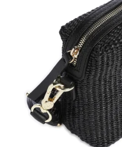 Raffia Kaia Umhängetasche Bast schwarz