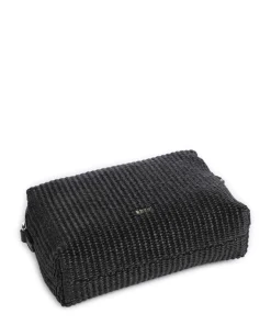 Raffia Kaia Umhängetasche Bast schwarz