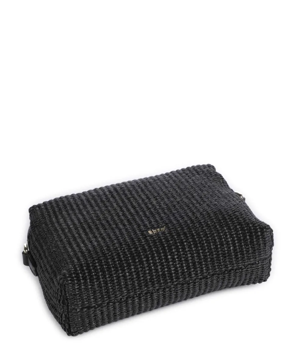 Raffia Kaia Umhängetasche Bast schwarz