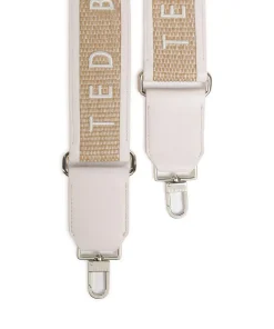 Raffias Schulterriemen Polypropylen, Leder elfenbein