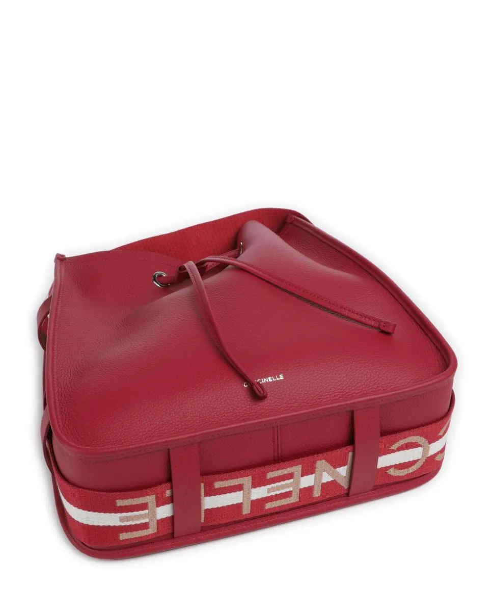 Raquel Bucket bag genarbtes Rindsleder rot