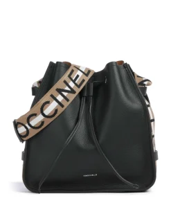 Raquel Bucket bag genarbtes Rindsleder schwarz