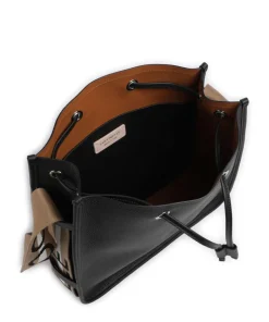 Raquel Bucket bag genarbtes Rindsleder schwarz