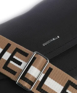 Raquel Schultertasche genarbtes Leder schwarz